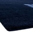 Contemporary Plain Tate Tonal Textures Rug - Navy - Sizes Available