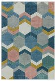 Easy Sketch Rug - Hexagon - Multi Colour - 80cm x 150cm