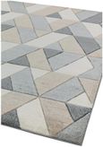 Easy Sketch Rug - Rhombus - Grey - Multi Colour - 80cm x 150cm