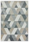Easy Sketch Rug - Rhombus - Grey - Multi Colour - 80cm x 150cm