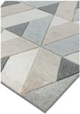 Easy Sketch Rug - Rhombus - Grey - Multi Colour - 80cm x 150cm