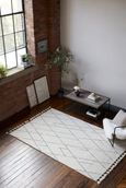 Natural Weaves Rug - Nepal - Cream and Black Linear - Sizes Available