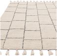 Natural Weaves Rug - Nepal - Cream and Black Tile - Sizes Available