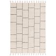Natural Weaves Rug - Nepal - Cream and Black Tile - Sizes Available