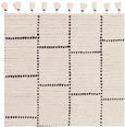 Natural Weaves Rug - Nepal - Cream and Black Tile - Sizes Available