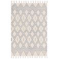 Natural Weaves Rug - Nepal - Cream and Blue - Diamond - Sizes Available