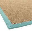 Natural Weaves Rug - Sisal - Linen and Aqua - Sizes Available