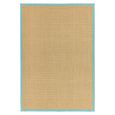Natural Weaves Rug - Sisal - Linen and Aqua - Sizes Available