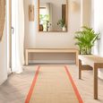 Natural Weaves Runner - Sisal - Linen and Orange - 68cm x 300cm