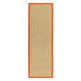 Natural Weaves Runner - Sisal - Linen and Orange - 68cm x 300cm
