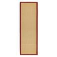 Natural Weaves Runner - Sisal - Linen and Red - 68cm x 240cm