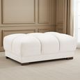 Azzuro Footstool - Cream Velvet Fabric