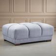 Azzuro Footstool - Grey Velvet Fabric