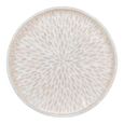 Tray - Round - Wooden - Beige