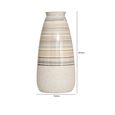 Vase - Beige and Blue Stripes - Ceramic