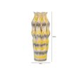 Vase - Beige and Grey Stripes - Ceramic - Large