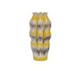 Vase - Beige and Grey Stripes - Ceramic - Small