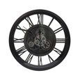 Wall Clock - Round - Black Gears