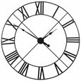 Wall Clock - Black Metal - Round - Large