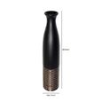 Vase - Black and Textured Bronze - Ceramic - Large