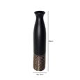 Vase - Black and Textured Bronze - Ceramic - Small