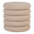Brooklyn Pouf - Beige Boucle Fabric - Storage - Round