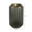 Vase - Brown and Grey - Pleated Glass - Large