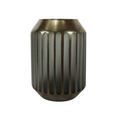 Vase - Brown and Grey - Pleated Glass - Small