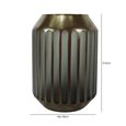 Vase - Brown and Grey - Pleated Glass - Small