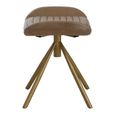 Buffalo Footstool - Swivel - Grey - Leather