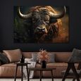 Bull Tempered Glass Wall Art