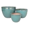 Burnley Fiberclay Pot - Dark Green - Set of 3