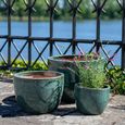 Burnley Fiberclay Pot - Dark Green - Set of 3
