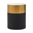 Cardoba Stool - Round - Black Faux Shagreen