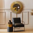 Cardoba Stool - Round - Black Faux Shagreen