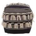 Cefena Pouffe - Square - Black Fabric