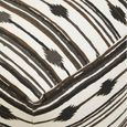 Cefena Pouffe - Square - Black and White Fabric
