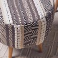Cefena Footstool - Grey Fabric - Round