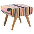 Cefena Footstool - Multicolour Fabric