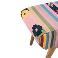 Cefena Footstool - Multicolour Fabric