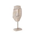 Face Sculpture - Champagne Metal