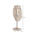 Face Sculpture - Champagne Metal