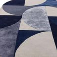 Clearance - Asiatic Contemporary Design Matrix Oval 74 Indigo Rug - FSS16255