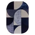 Clearance - Asiatic Contemporary Design Matrix Oval 74 Indigo Rug - FSS16255