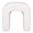 Colma Pouf - White Boucle Fabric