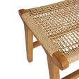Derby Footstool - Natural - Teak Wood