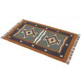 Dewas Kilim Grey Floor Rug - Medium