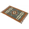 Dewas Kilim Grey Floor Rug - Small