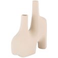 Double Bud Design Vase - Sand Ceramic