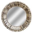 Driftwood Bamboo Round Wall Mirror
